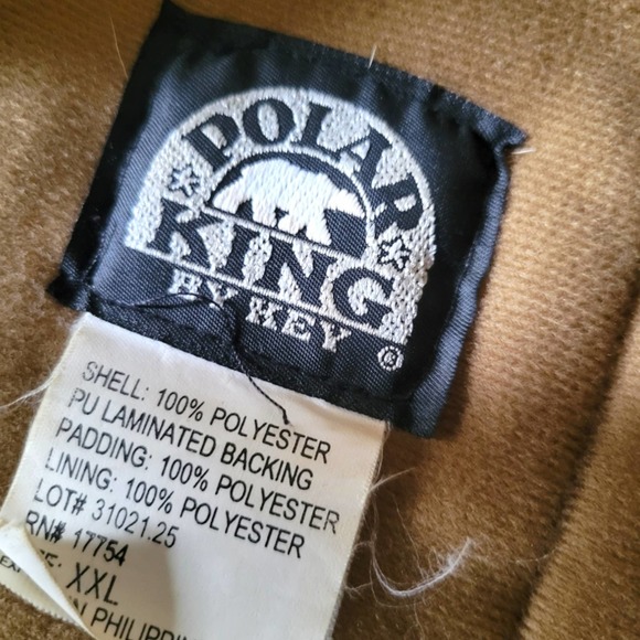 Polar King By Key Hooded Tan Heavywight Parka XXL - Picture 5 of 9